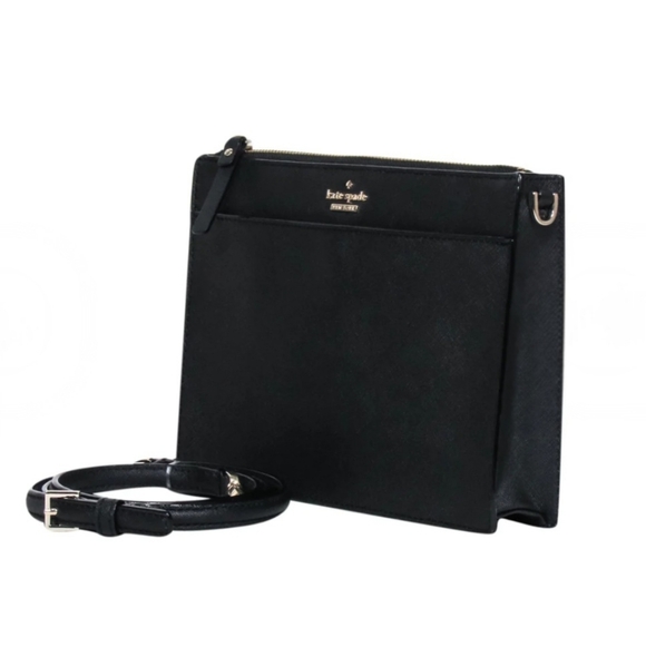 Kate Spade Black Saffiano Leather Rectangular Crossbody Bag - Picture 1 of 7
